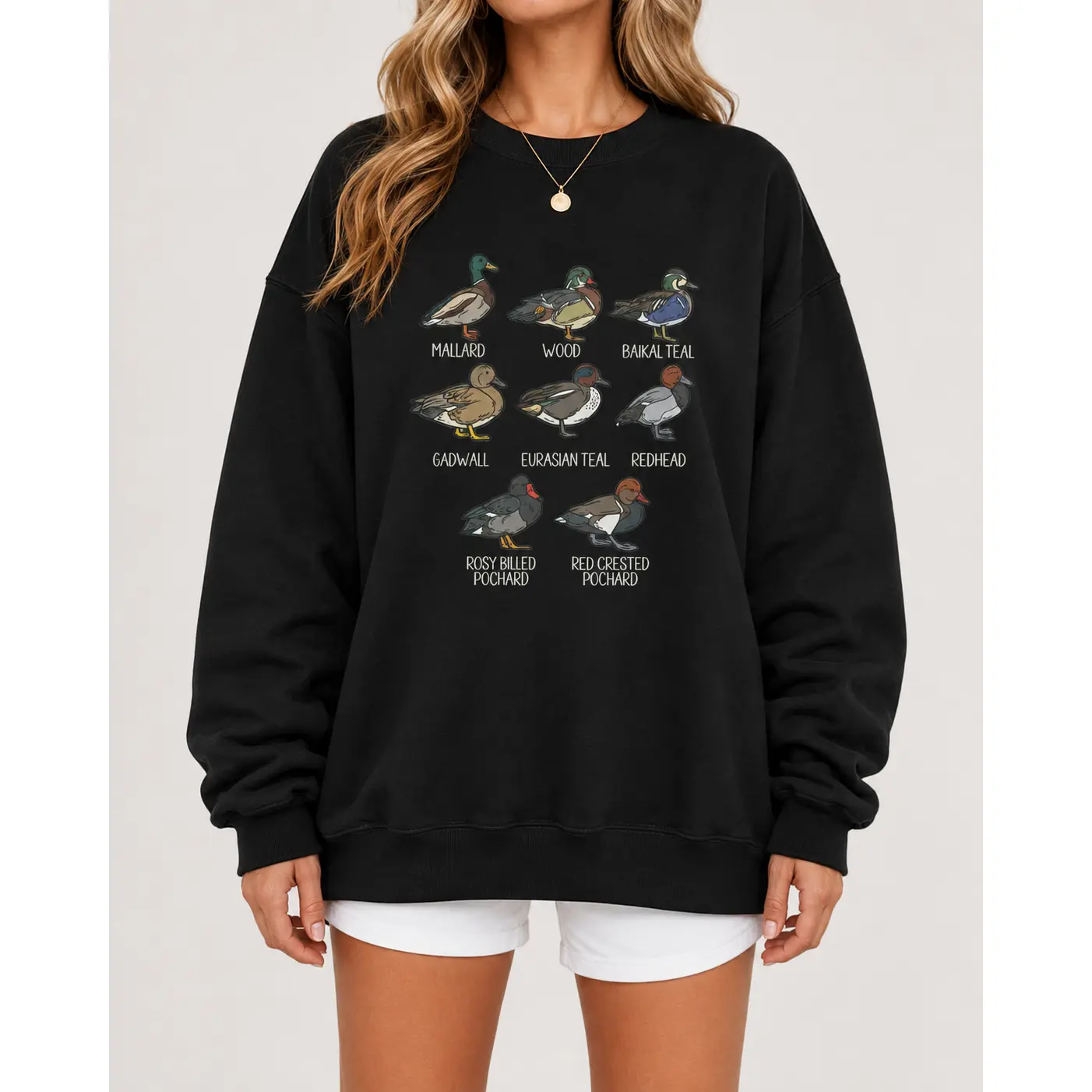 Funny Mallard Duck Waterfowl Sweatshirt Unisex Cotton, Gifts Duck Fabric, Hunting Season