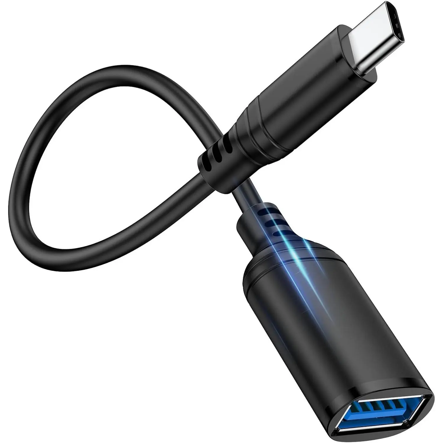 USB C to USB OTG Plug-in Adapter - Type C Male to USB-A Female Converter with 5Gbps Speed for iOS/iPad/Galaxy, Flash Drive (OTG Support)