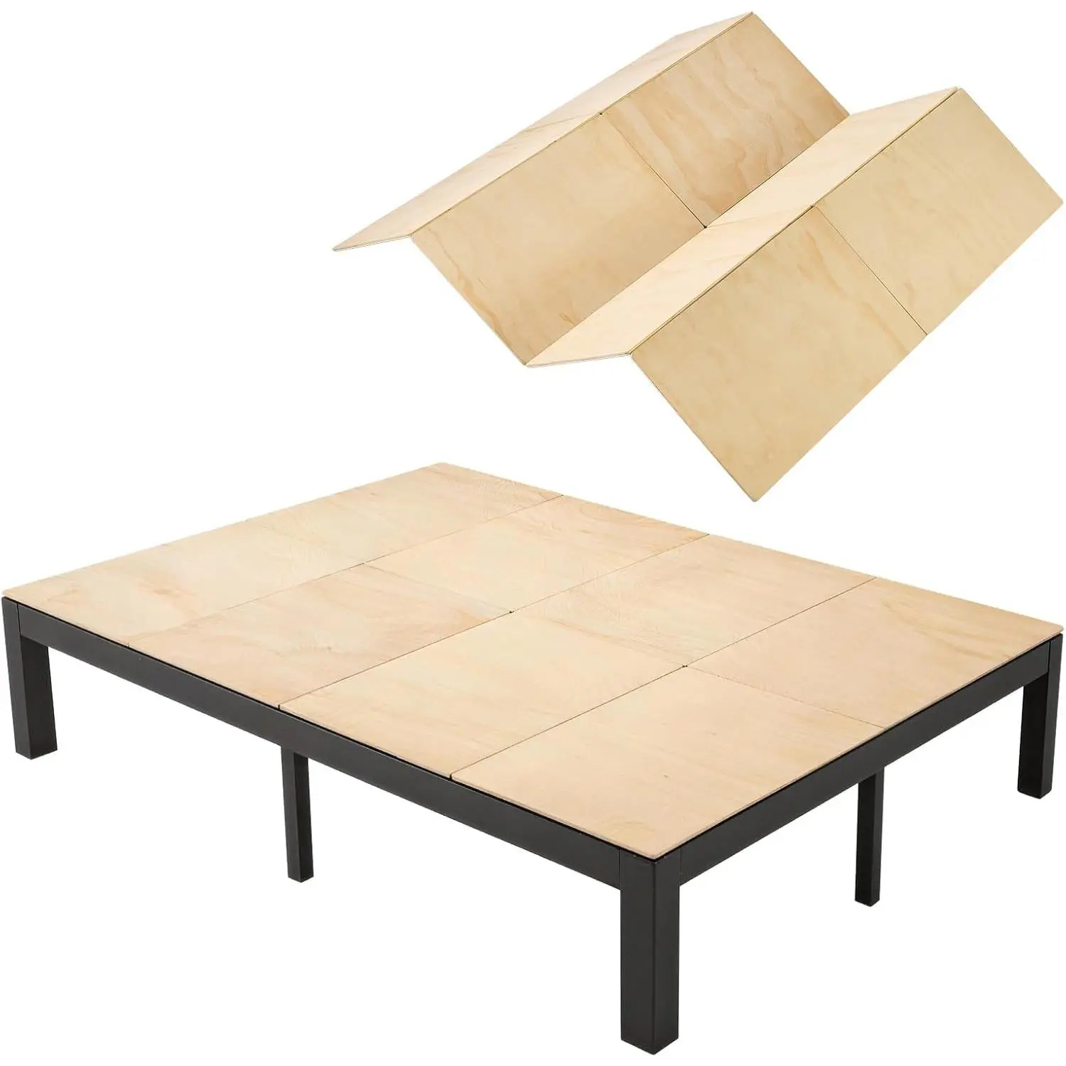 Bunkie Board, Queen Size 76.8 x 58.3 in, Foldable Bed Board Under Mattress with Nylon Webbing, Plywood, Rounded Edges, Anti-Sag Design for Metal Frames, Sleeper Sofas, Platform and Bunk Beds