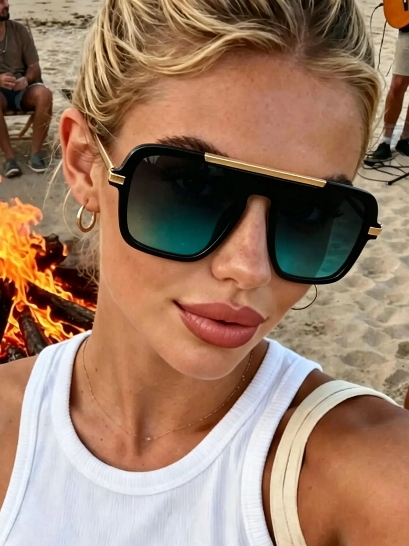 New Fashion Retro Rectangular Glasses, High-Quality Metal Temple Design, Unisex Daily Wear Decorative Eyewear, 1pcs
