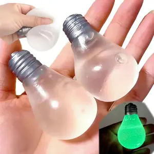 Glowing maltose light bulb soft toy, slow-rebound squeeze stress-relief toy, popular sensory anti-anxiety novelty fun stress-relief gift on TikTok