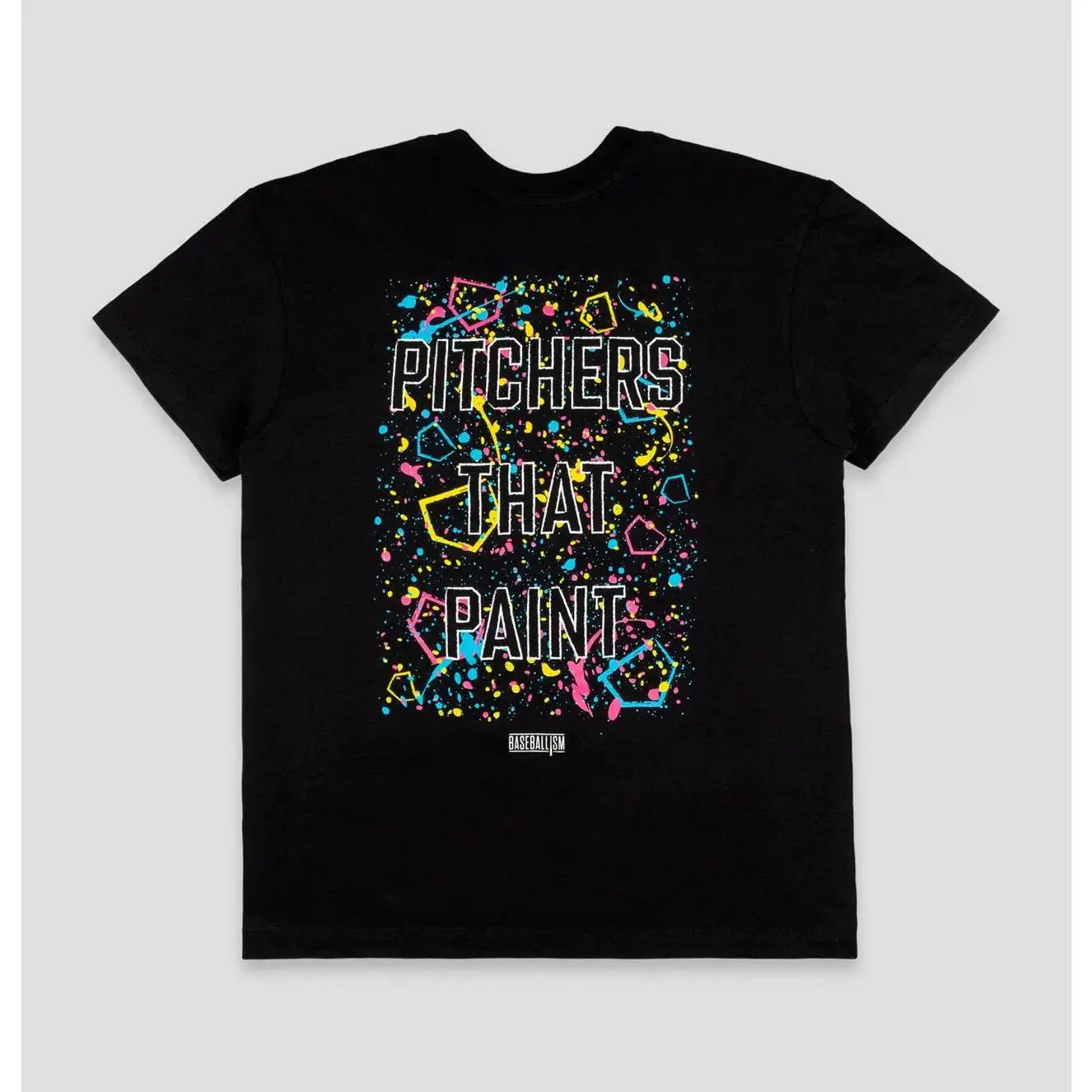 Youth Casual Graphic Print Short Sleeve Top - "Pitchers That Paint" Design, Soft Cotton Blend with 4-Way Stretch, Sporty Chic, Machine Washable Sports Top, Fashion Apparel, Shopping, T-Shirt, Classic