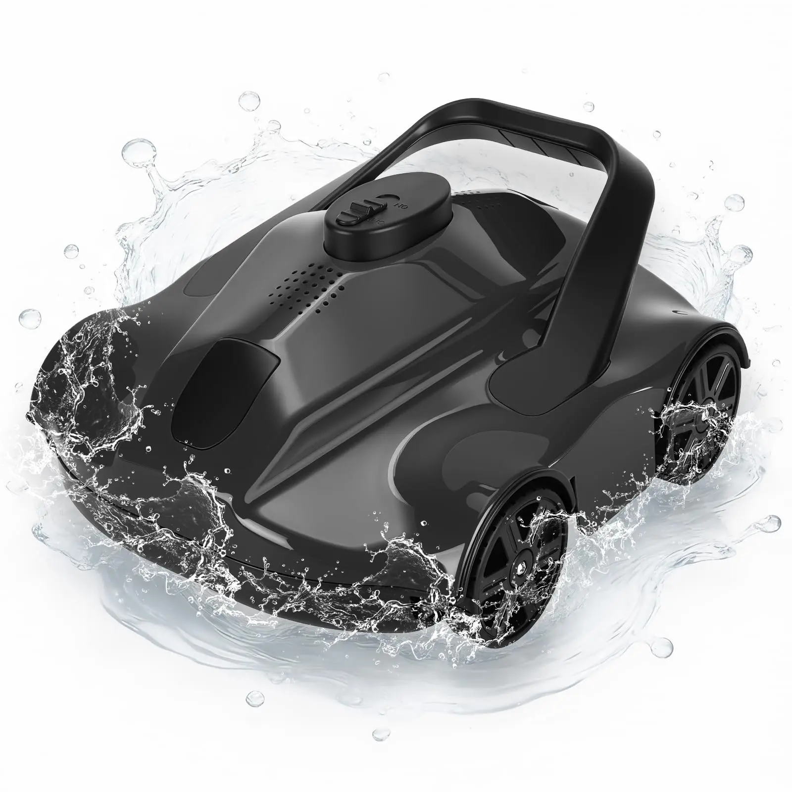 Garvee Cordless Robotic Pool Vacuum Cleaner with 130-Min Runtime, Self-Parking Technology for Above-Ground Pools up to 860 Sq.Ft, Efficient Filtration & Portable Design