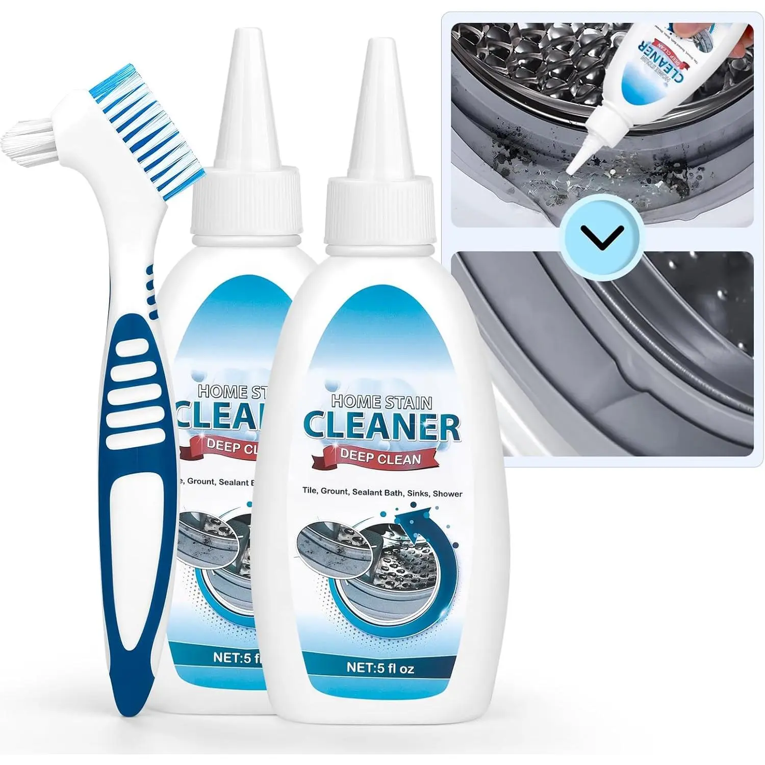 Cleaner Gel, Cleaner for Washing Machine, Refrigerator Strips, Household Shower, Kitchen Sinks, Walls, Tiles, Bathrooms- 10 fl oz