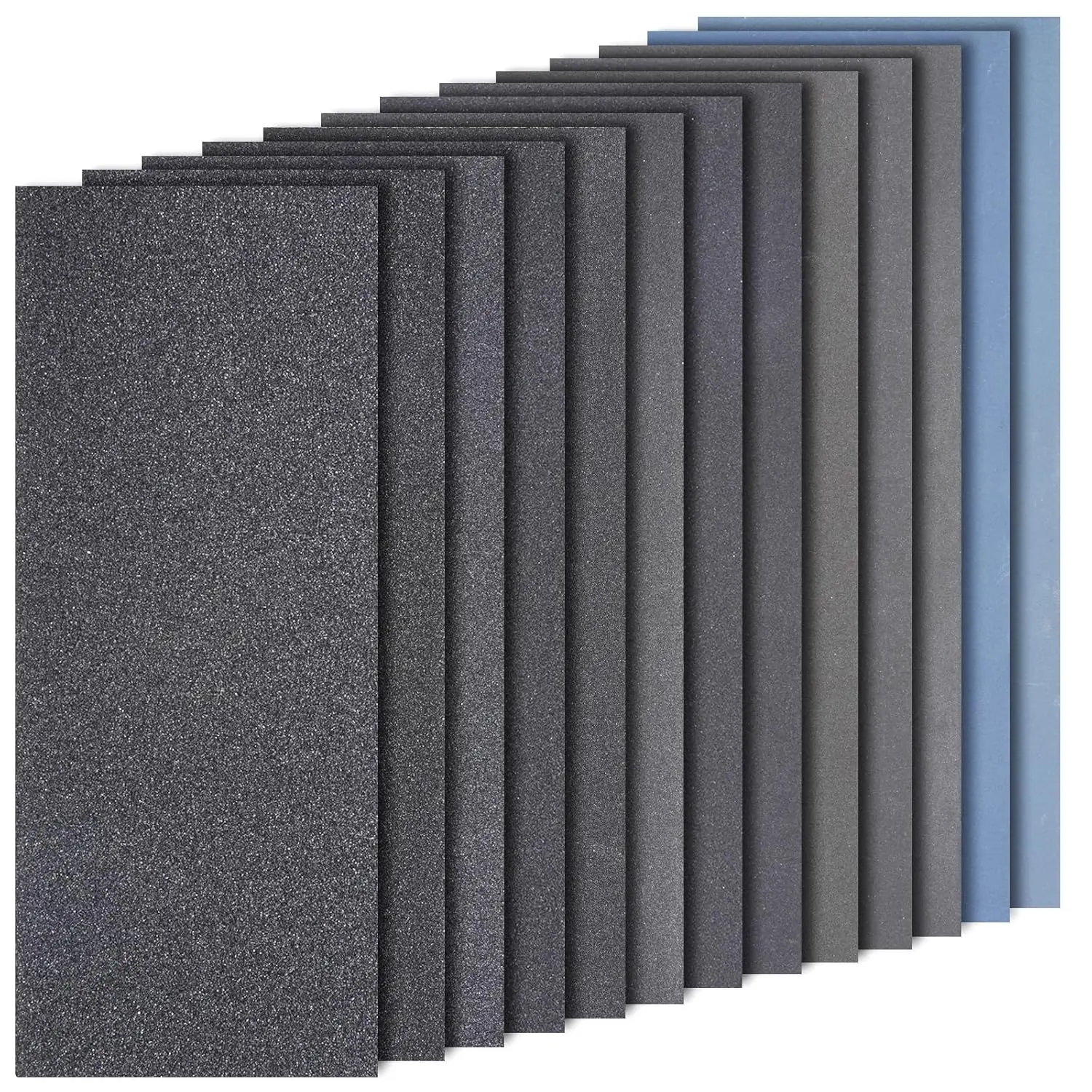Sand Paper , 52 Sheets  Grits 120/150/180/240/320/400/600/800/1000/1500/2000/2500/3000, 4 Sheets Each, 9 x 3.6 Inches, Dry & Wet Sanding, Abrasive Sanding Sheets