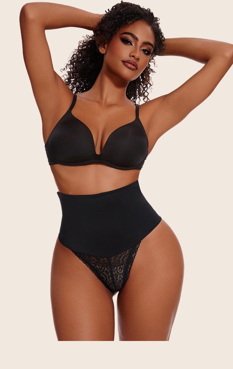 Tummy Control Thong Shapewear for Women High Waist Shaping Underwear Seamless Body Shaper Panties Girdle Womens Thong Shapewear Mid to High Waisted Shaper Thong WN00 High Waist Shaping Pants Plus Size Lace Seamless Waist Shaper
