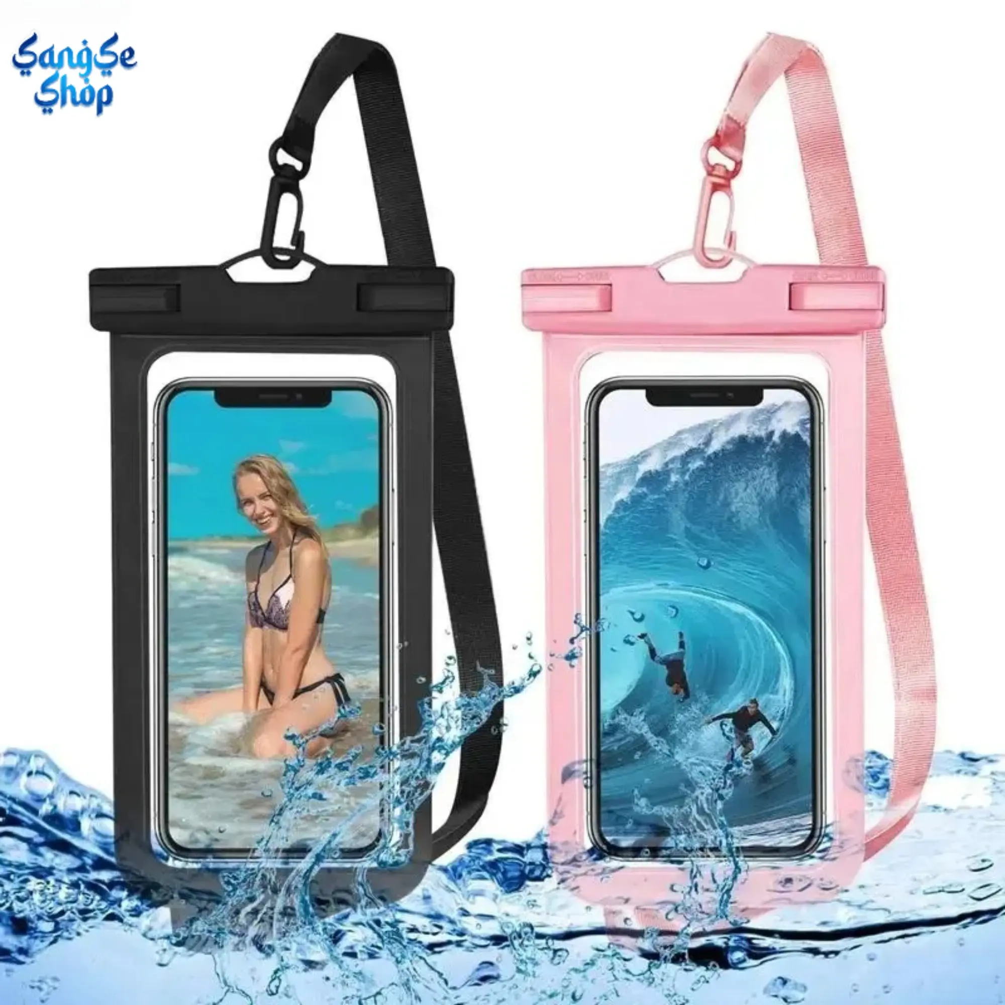 Summervibes 2PCS Clear Waterproof Phone Pouches with Lanyard, IPX8 Floating Dry Cases, Universal 7-Inch Cell Phone Sleeves, Dustproof Sealed Protective Bags for Swimming, Diving, Beach, Cruise & Outdoor Water Activities