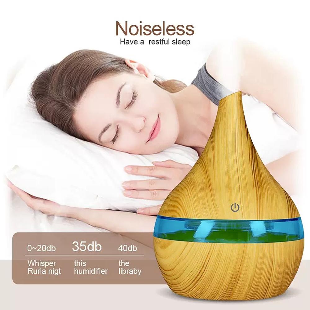 300ml Diffuser, 7 Color Changing Night Lights, Remote Control, Ultra Quiet Operation, Auto Shut-Off, Mist Control, Perfect for Nightstands