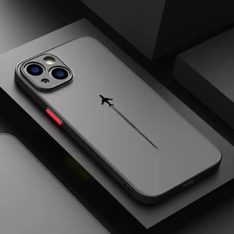High-quality phone case with airplane design for multiple Apple iPhone models, including 16 Pro MAX, PLUS, 13, 14, 15 Pro, XR, 11, 12 Pro MAX, 11 Pro, 12 Mini, 14 Plus, and XS.Soft protective cover.