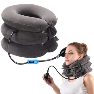 Cervical Neck Traction Device Inflatable Neck Stretcher, Premium Inflatable Cervical Neck Traction Air Inflatable Pillow Neck Head Stretcher, Neck Stretcher, Cervical Traction Device, Neck Traction Device,Cervical Neck Traction Device & Collar Pillow