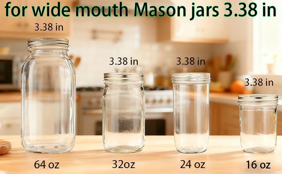 2-Pack Stainless Steel Mason Jar Juicer Lids, Manual Citrus Reamer for Wide Mouth Mason Jars, Lemon Juicer Attachment