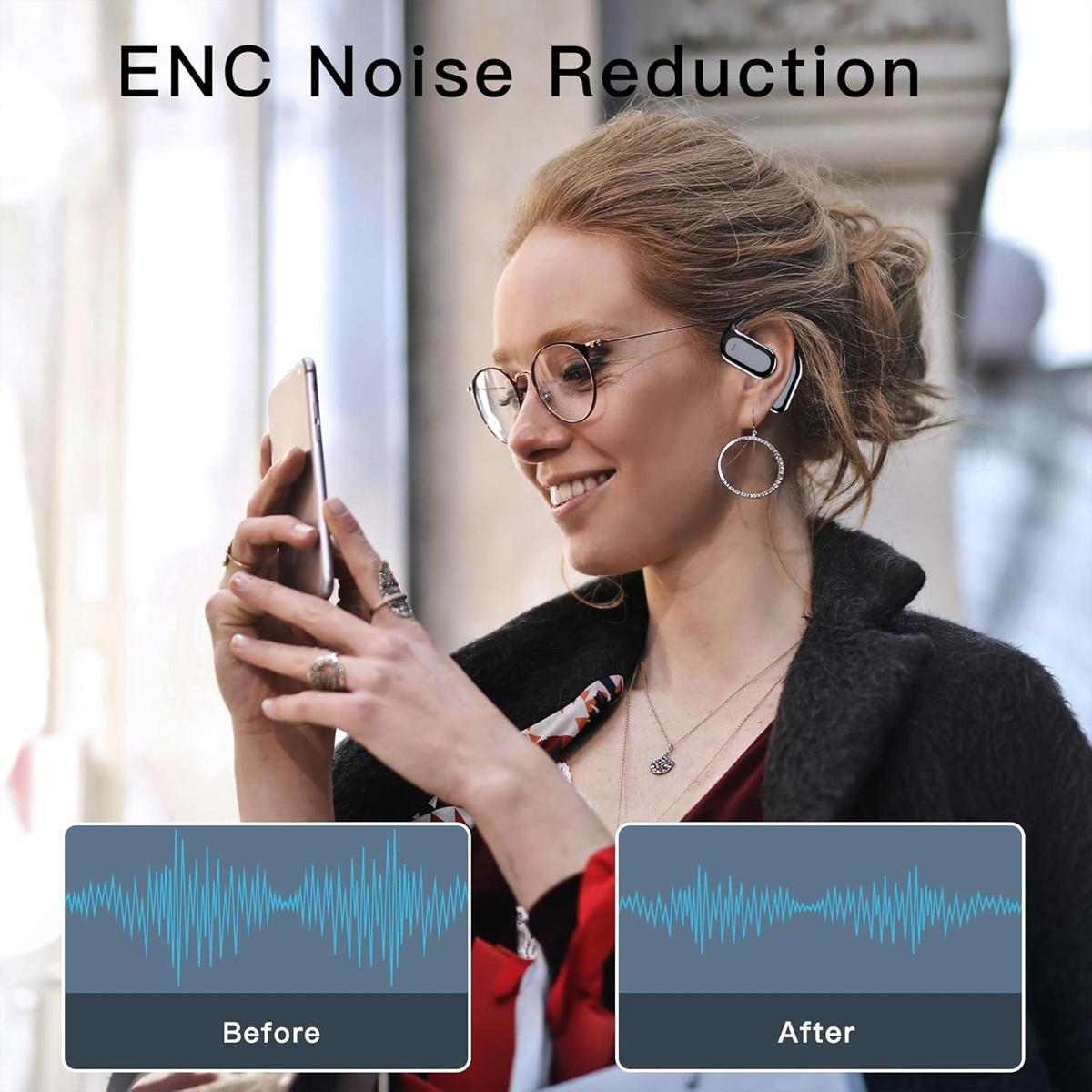 Wireless Earbuds 75hrs Bluetooth 5.4 Headphone Sport,2025 Bluetooth Earbuds Stereo Deep Bass Over Ear Bud with Earhooks,Bulit-in Noise Cancelling Microphone,IPX7 Waterproof Earphone for Workout/Running