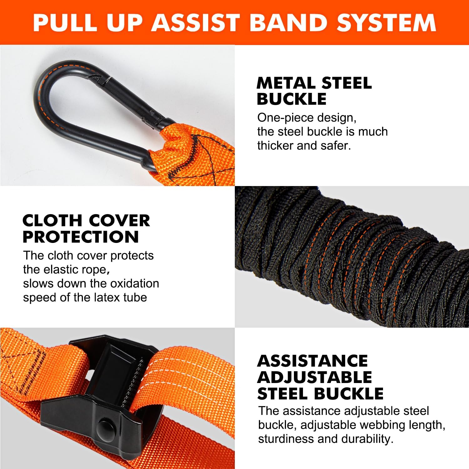 Pull Up Assist Band, 1 Set Adjustable Weight Knee Support Strength Training, Strength Training Equipment for Home Gym Workout, Stretch Rope, Workout Straps,At Home Gym Fitness Equipment, Exercise