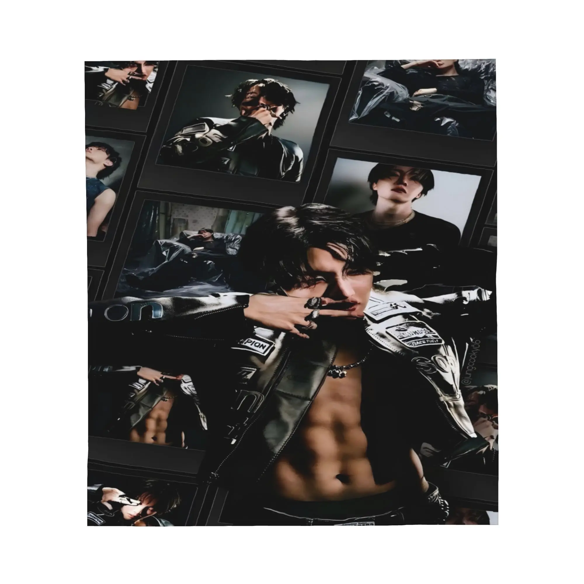 Unique Jhope printed flannel blanket, ultra-soft flannel, minimalist design, high-end sofa blanket, nap blanket, a practical gift choice for your sisters.