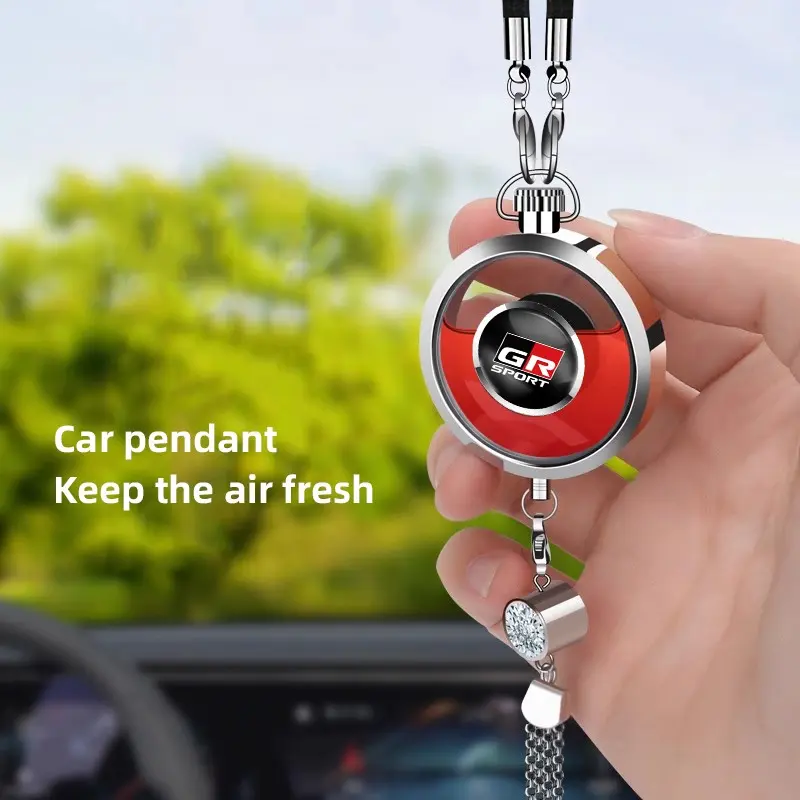 1Pcs Car Perfume Pendant Air Freshener Hanging Perfume Diffuser For GR Sport Gazoo Racing Yaris 86 Corolla Hilux Supra C-HR