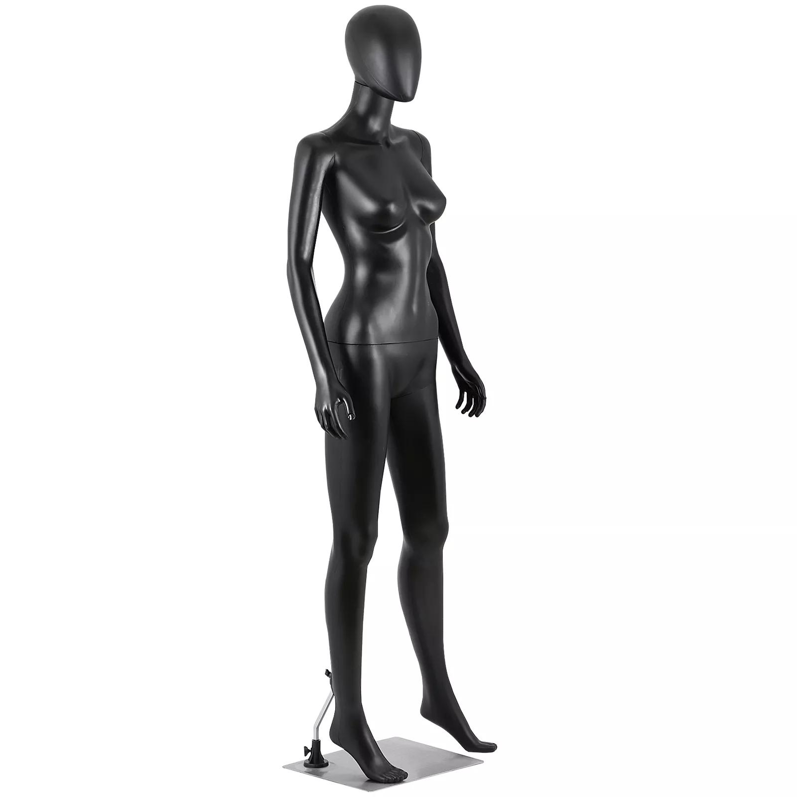 SUPERDEAL 70" Female Mannequin Adjustable Dress Form Full Body Mannequin for Display Black SUPERDEAL 70" Female Mannequin Adjustable Dress Form Full Body Mannequin for Display Black
