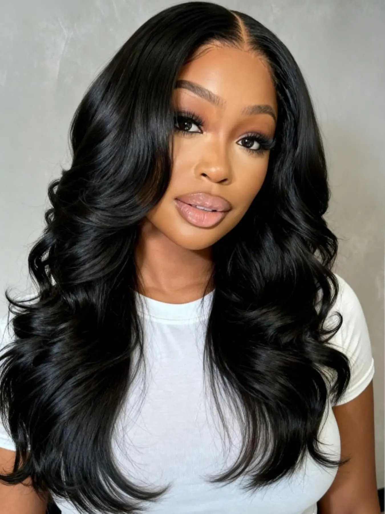 U Part Wig Long Layered Curly for Women, Natural Wavy Synthetic Hair, Heat-Resistant Fiber, Glueless Wear and Go, 22 Inch Full Head Clip