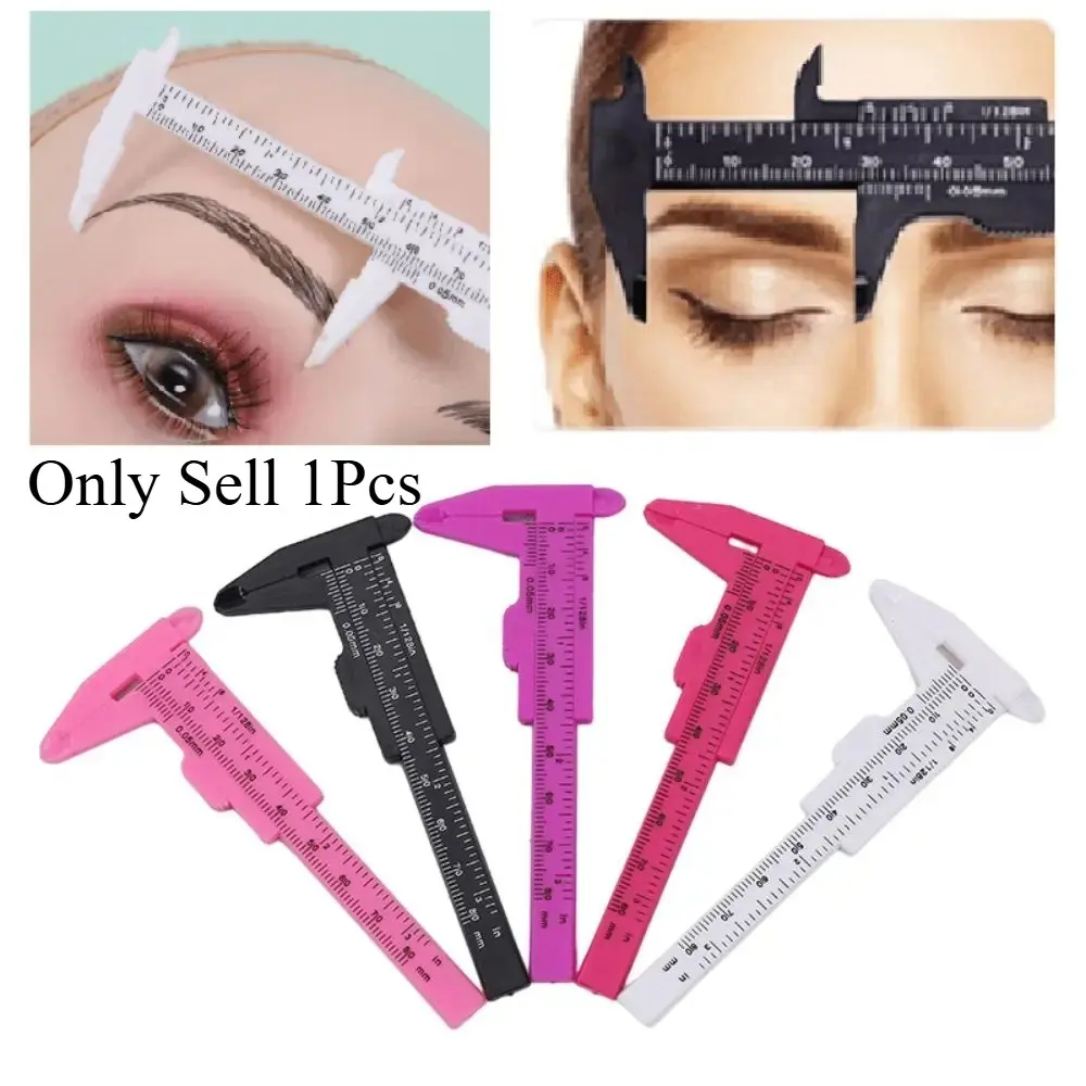 80mm Plastic Caliper Ruler, Eyebrow Vernier Measuring Tool, Tattoo Microblading Caliper, Portable Permanent Makeup Measurement Tools, Calipers Measuring Tool
