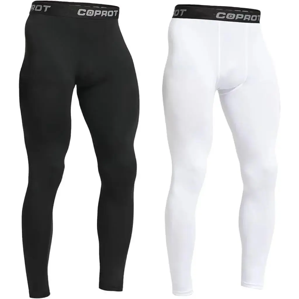 Men's Compression Pants, Ninth Pants Athletic Leggings Base Layer Cool Dry Workout Tights for Running Yoga Gym Basketball E bike cycling pants for men