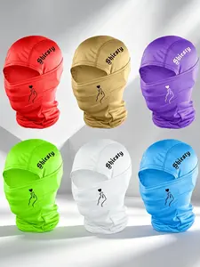 6pcs Unisex Letter and Heart Printing Balaclava Mask Neck Gaiter Headwear Breathable Ski Mask for Men Women Outdoor Sports Hiking Fishing Commuting Suitable for Daily Wear