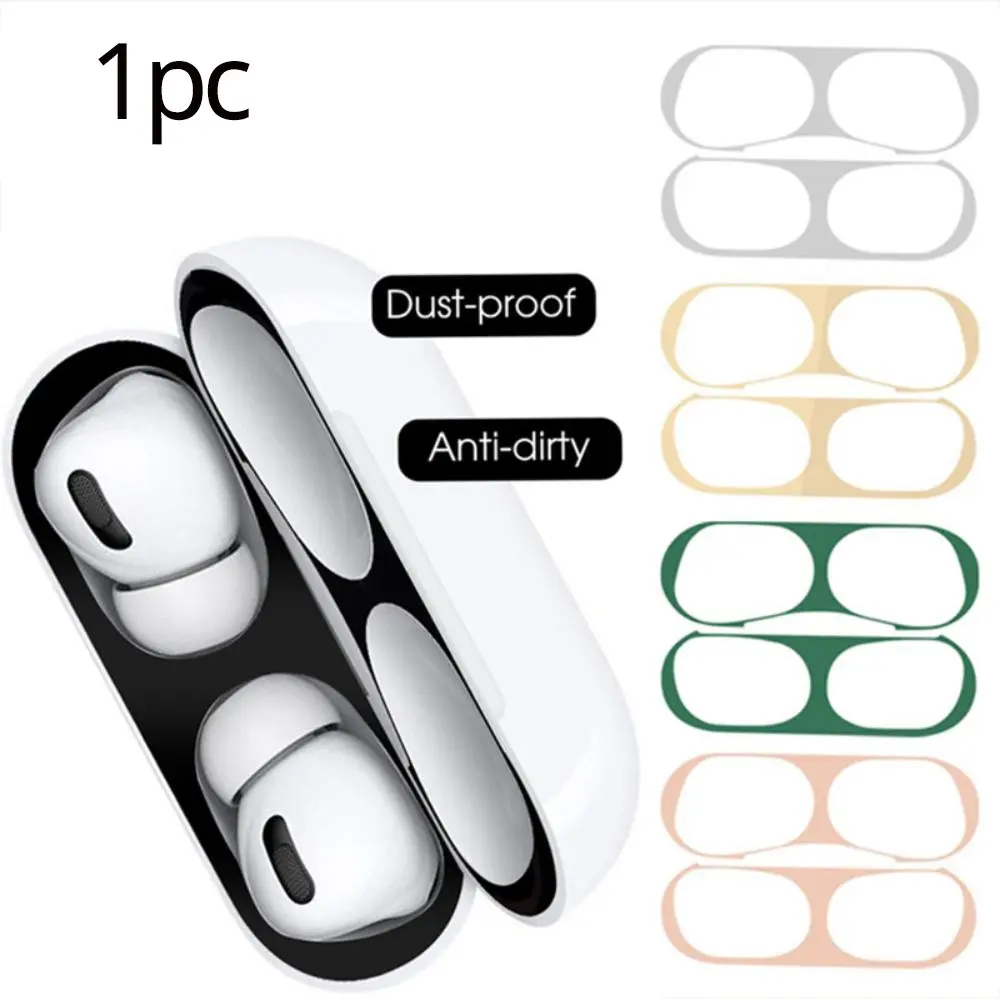 Dust-proof Scratch Proof Cover for Apple AirPods Pro 2 Bluetooth Headset Dust-proof Inside Protection Film Metal Stickers Headphone Accessories Audio