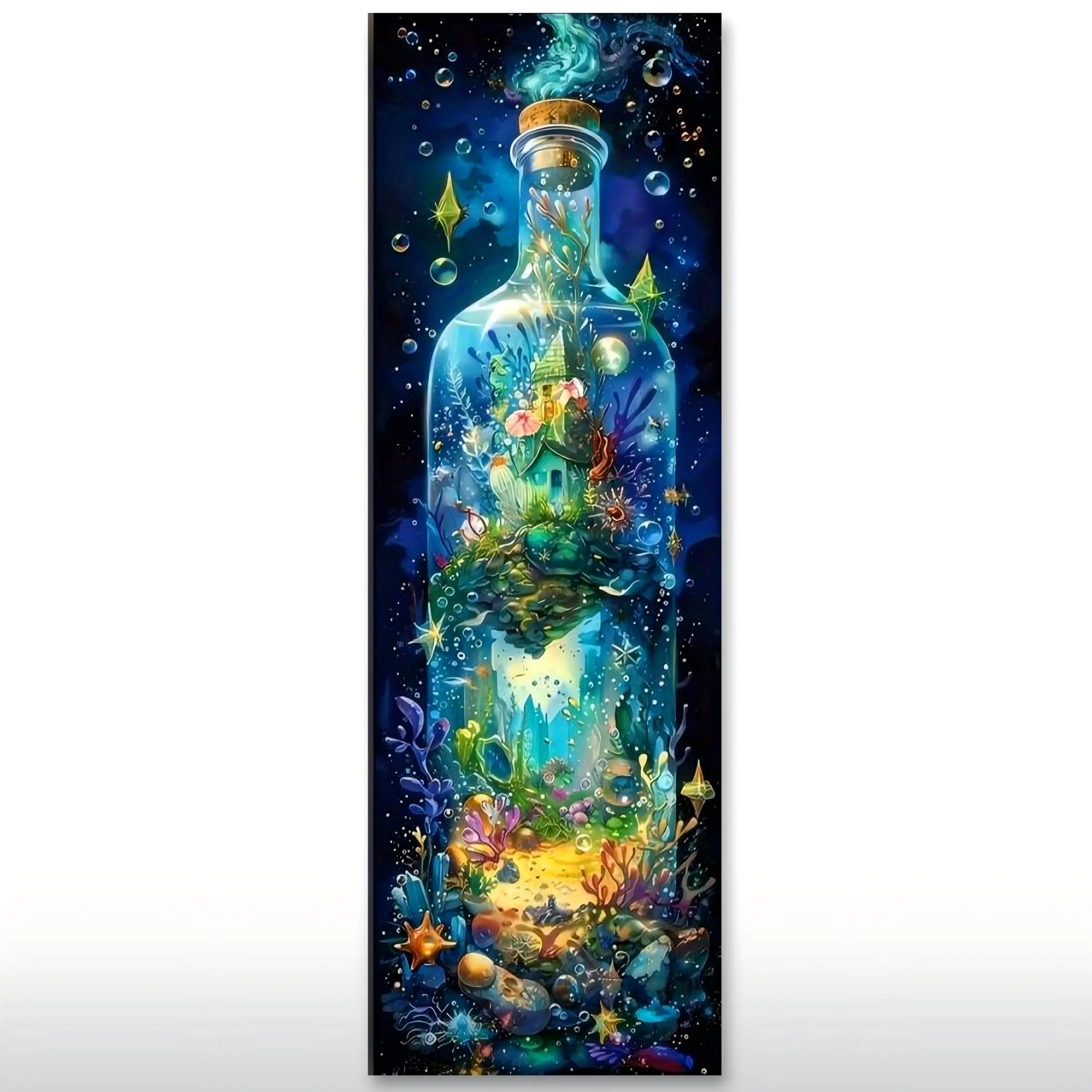 Sea World Pattern DIY Diamond Arts Colorful Painting Kit without Frame, DIY 5D Diamond Arts Colorful Painting Kit, Wall Art Decor for Home Living Room Bedroom, Sea Life, Underwater Life