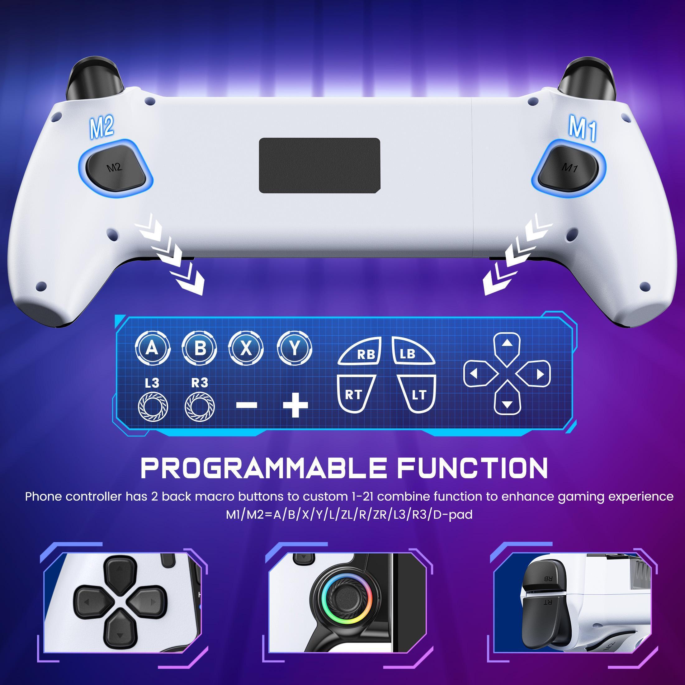 ESYWEN Mobile Game Controller for Android & iPhone&Switch1/2, Turn Your Phone into a Gaming Console - Play Xbox, Steam Link, GeForce Now & More