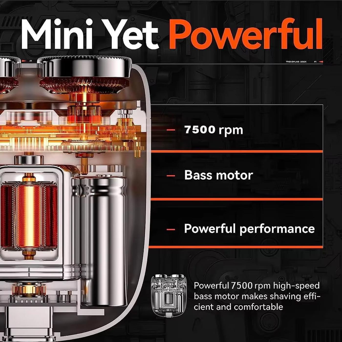 New Model Mini Electric Shaver for Men Dual-Head Portable Rechargeable Razor with USB Charging 30-Minute Battery Life One-Touch Start Washable Design Compact Lightweight for Travel Home Use Smooth Blue