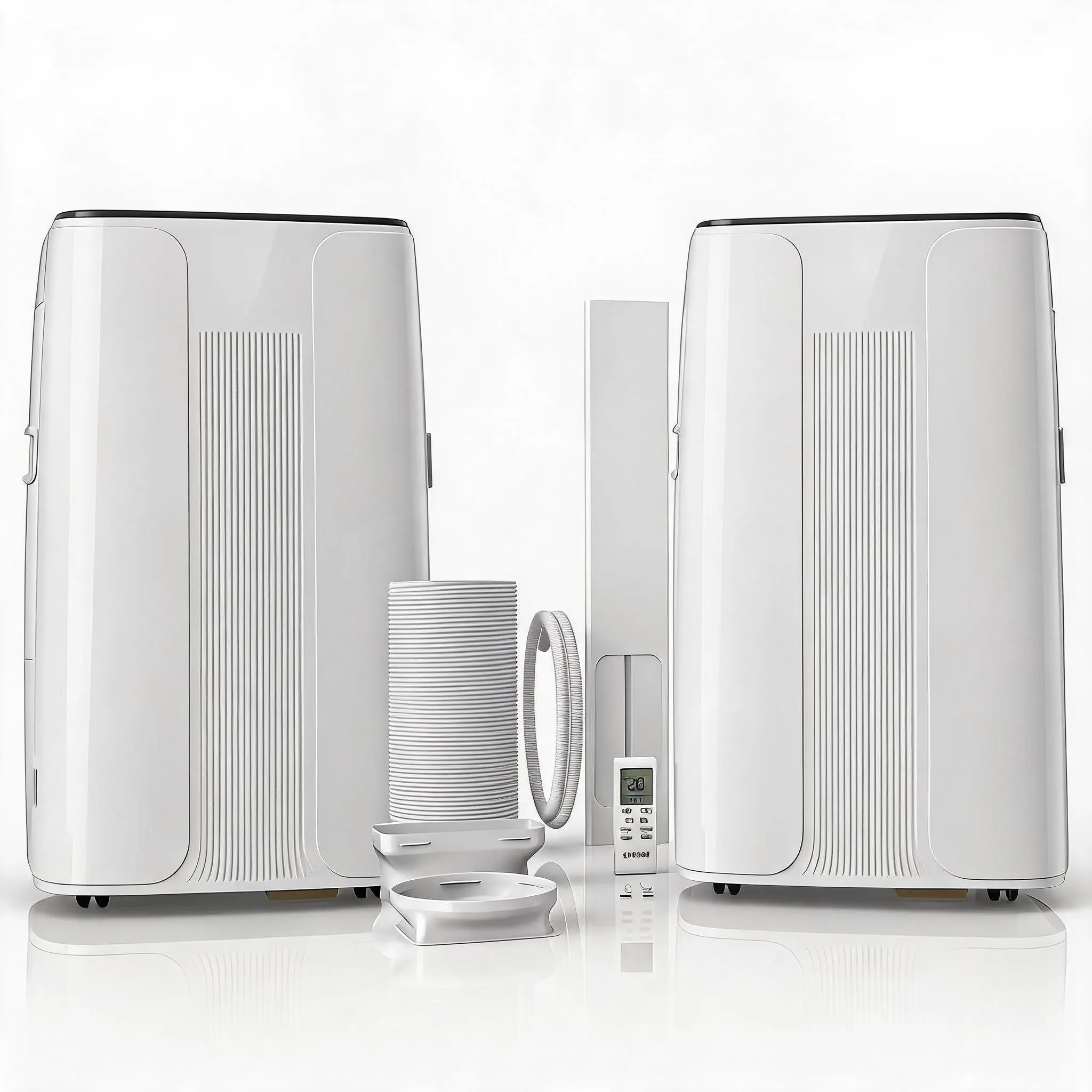 2Pcs Portable Air Conditioner 14,000 BTU – Remote Control AC Unit with Dehumidifier & Fan, Cools 800 Sq.Ft, Cool/Dry/Swing/Child Lock, Quiet, LCD Display, Fast Cool, Air Purification, 1290W, CEER 7.83