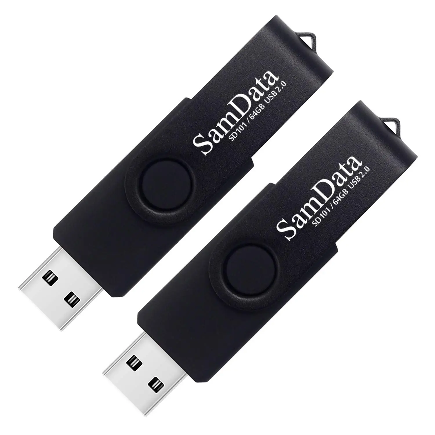 64GB USB Flash Drives 2-Pack, LED Light Memory Sticks for PC/Tablets/Laptops Storage and Backup (Black)