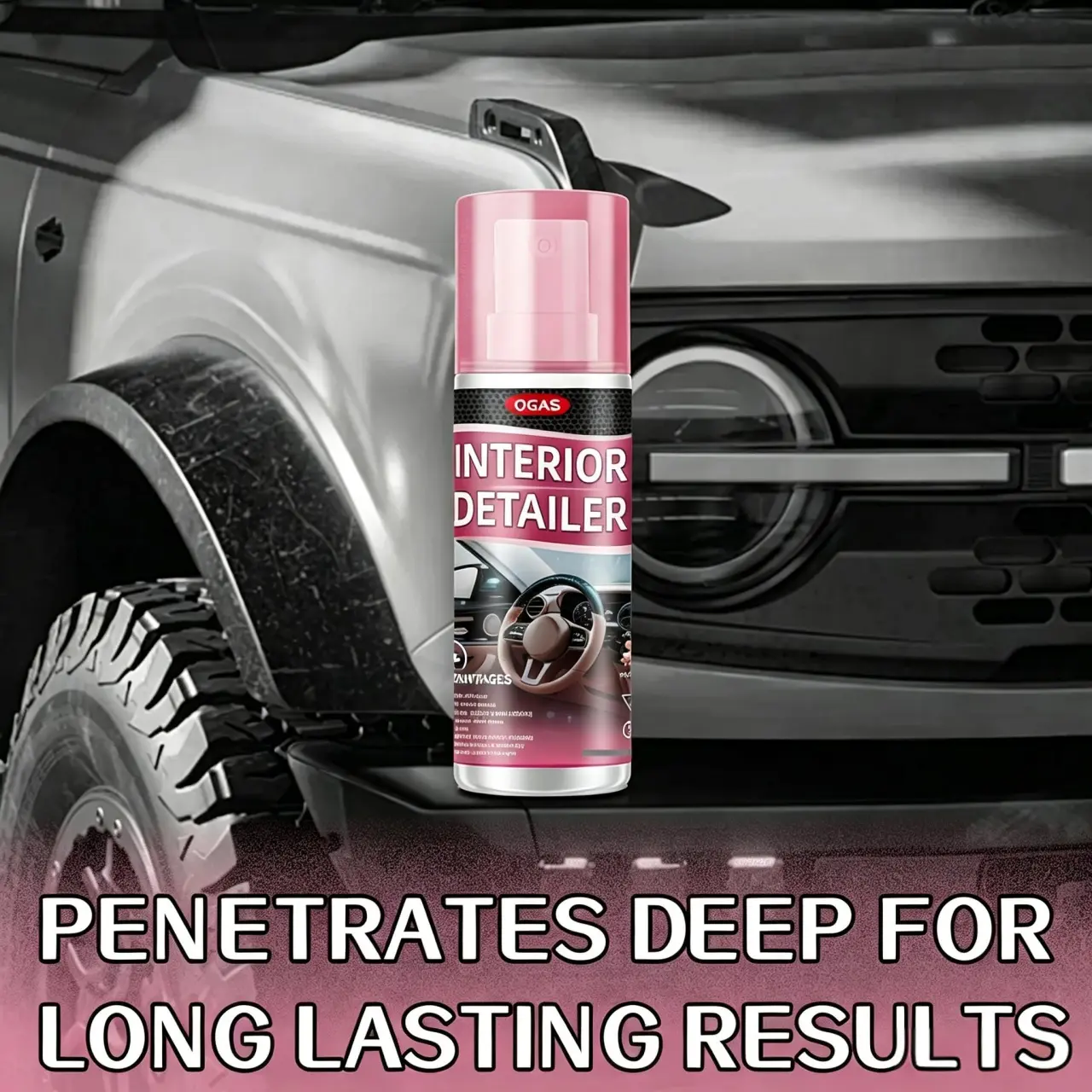 Father’s Day Gift! Interior Detailer Restorer Polishes for Leather Plastic Rubber, Waterless Spray Wax Car Interiors & Exteriors Cleaner with UV & Hygienic Protection |User Friendly Trim Restorer,3.38 Oz Safe Auto Detailing Supplies Car Stuff Cleaning Kit