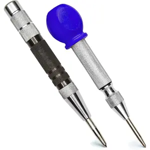 Super  6 Inch  5 Inch Heavy Duty Automatic Center Punch,  Automatic Center Punch for Metal, , Plastic, Glass,  Marble - Features Spring  Center Punch Design