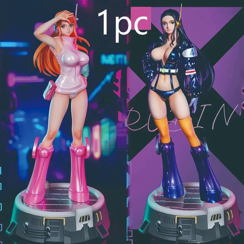 One Piece Figure Nami Robin Egg Island Future Island Anime Model Collectible for Fans Desktop Decoration Gift, Not Plated with Precious Metal