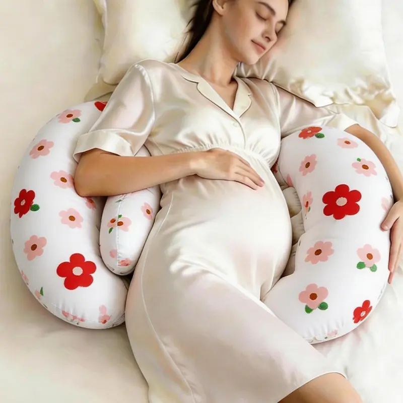 Ergonomic U-Shaped Maternity Pillow for Side Sleepers, Pregnancy Support Cushion with Lumbar Support, Soft & Comfortable, Maternity Supplies