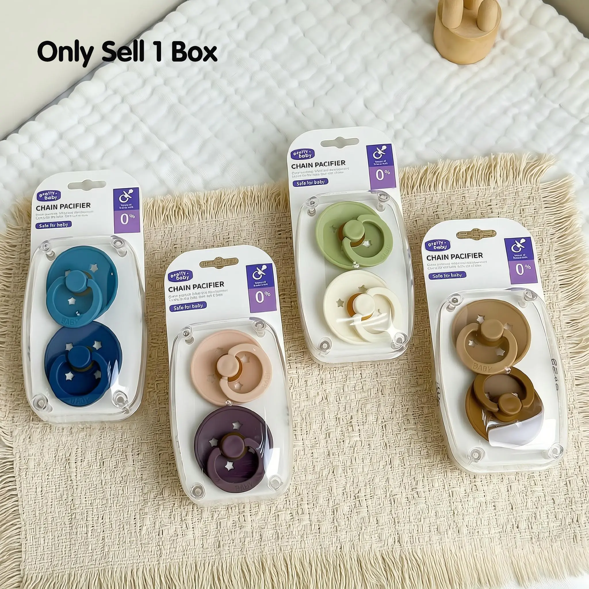 2pcs/pack Button-Shaped Baby Soothing Pacifier, Comfortable Infant Soother Dummy with Round Nipple Design, Ideal for Newborns & Babies