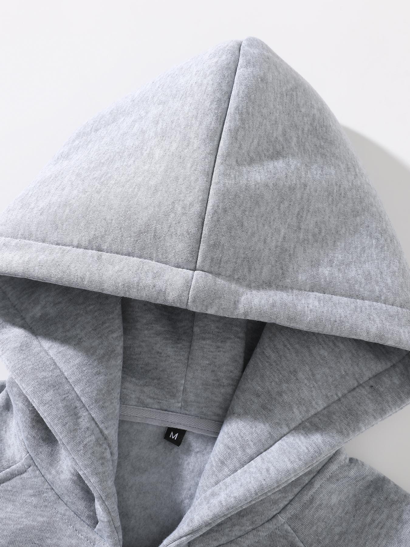 Men's Regular Fit Solid Color & Plaid Print Hoodie, Casual Comfy Pullover Hooded Sweatshirt for Daily Wear, Men's Clothes for All Seasons, Tops, Casual Soft Breathable, Casual Fitted Sweatshirt