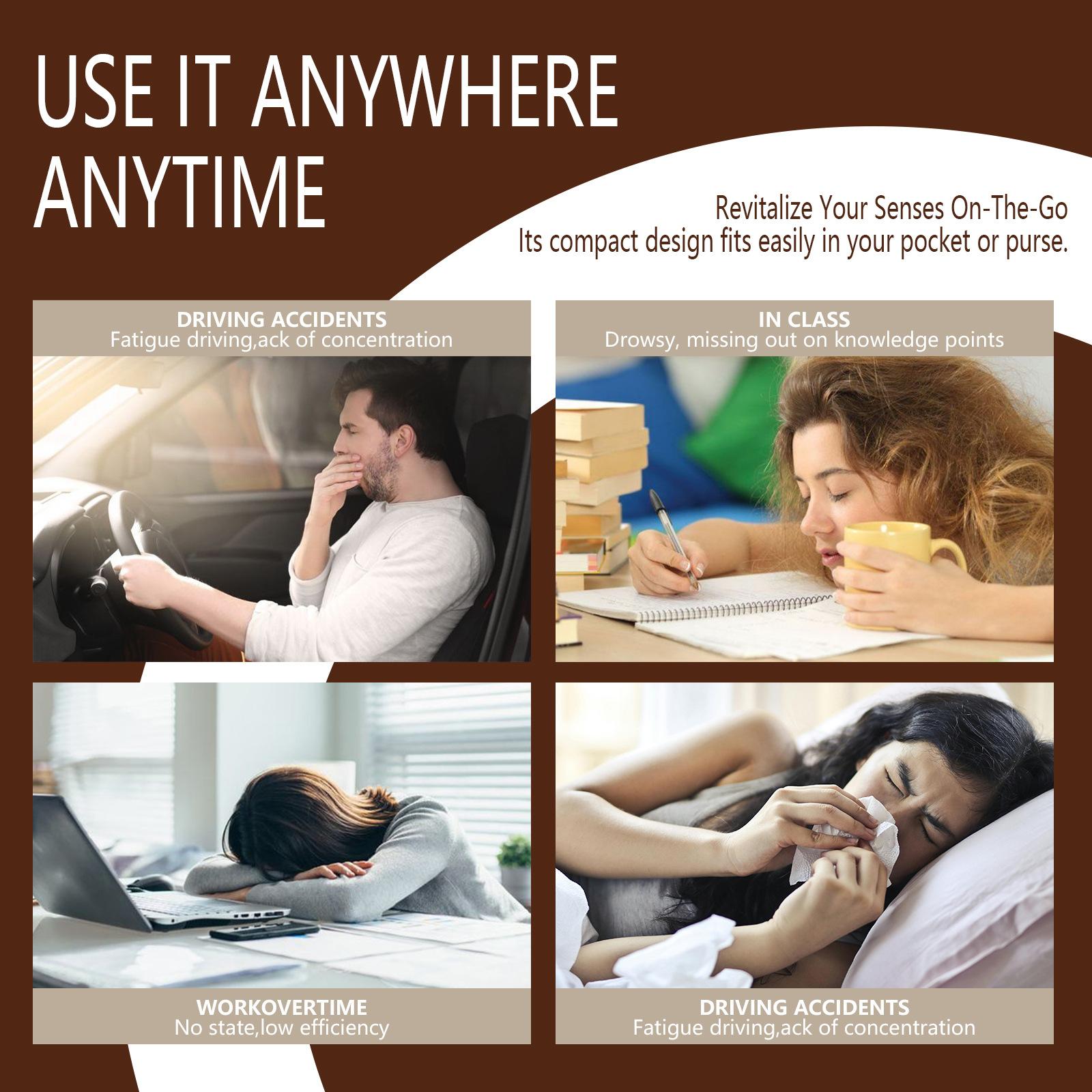 Portable Cooling Energy Stick Fruit Scent Wake Up Refreshing