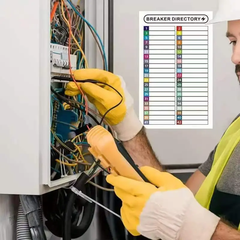 5 Set Circuit Breaker Panel Labels with Numbered Stickers, Fuse Box Markers for Electrical Panels, Distribution Boards, Load Centers, Peel & Stick Supply for Circuit Identification