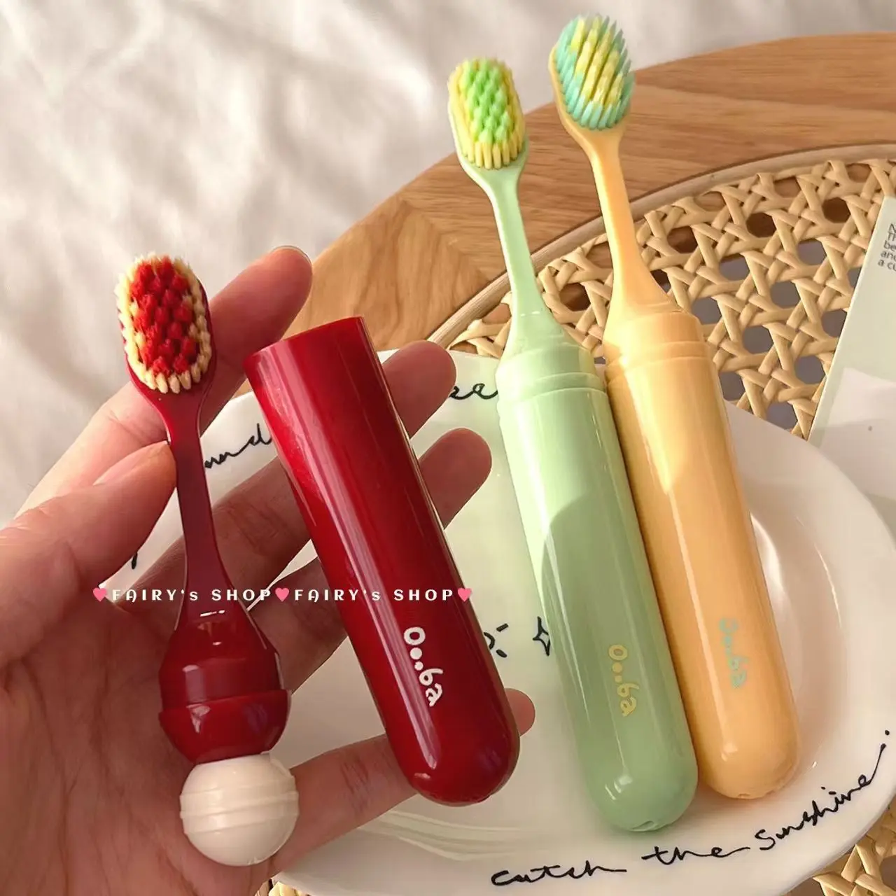 travel toothbrush portable travel set foldable soft bristle toothbrush wash kit for students back to school outdoor travel daily use