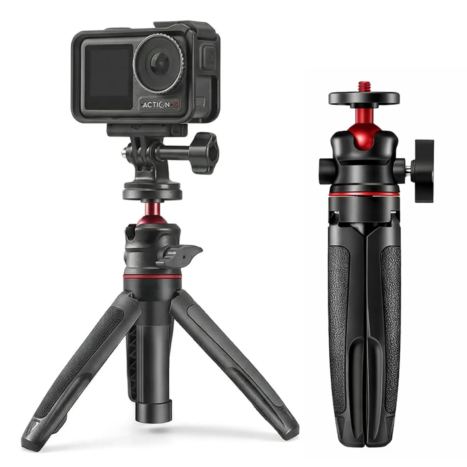 Extendable Mini Tripod Selfie Stick for Dji Osmo Nano & Action, 6–13in Lightweight, 360° Ball Head, Non-Slip Base for Vlogging