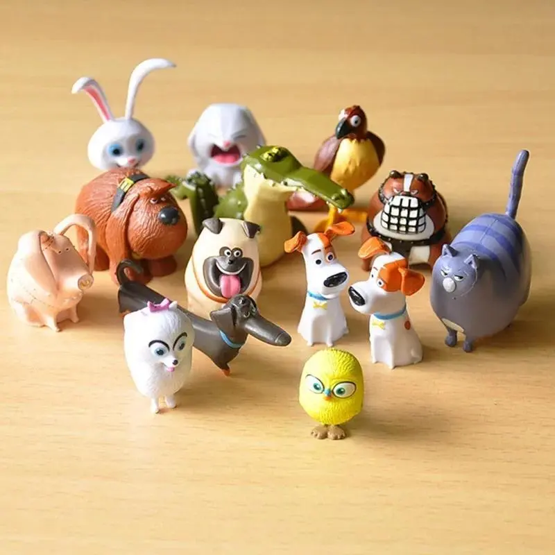2026 hot item New  14 pcs Secret Pets PVC Rabbit Snowball Gidget Mel Dog Max Duke Cat Action Figure Toys Christmas Gift Toy