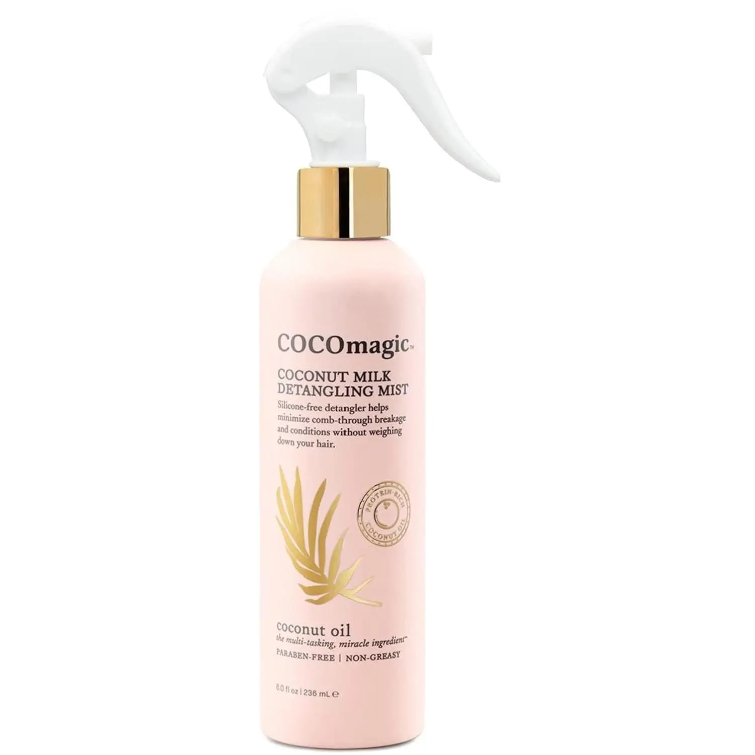 Coconut Milk Detangling Mist Extra Moisturizing Leave-in Detangler Restore Vibrancy and Boost Shine Non-Greasy Formula Paraben Free (8 oz)