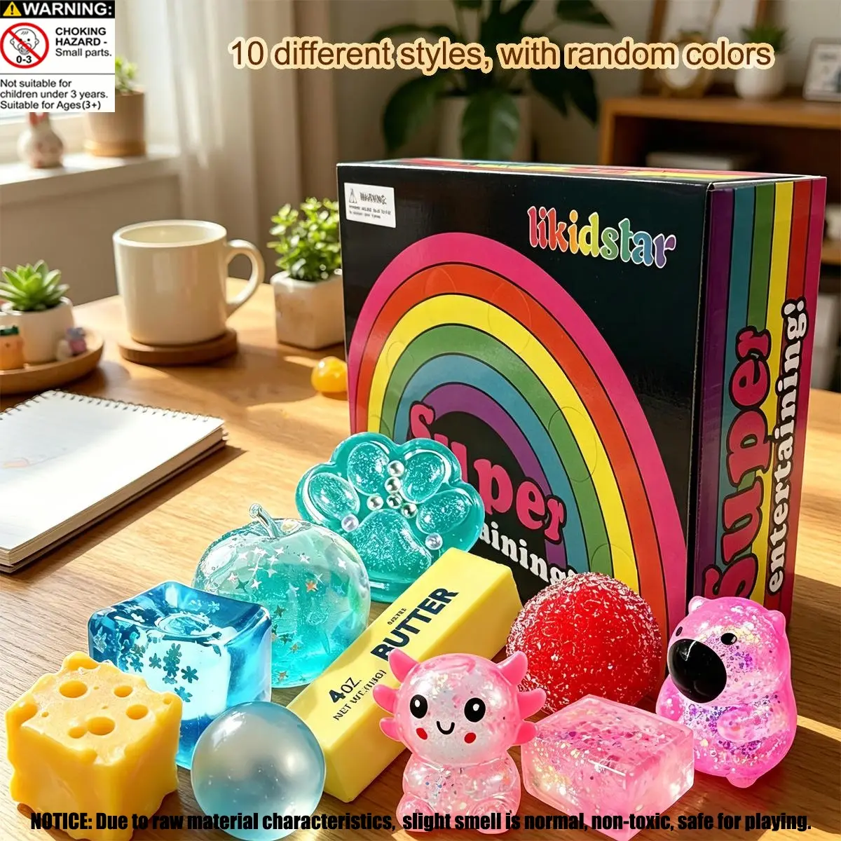 10pcs/set - Novelty Pinch Music Blind Box Set, Blind Box Stress Relief Toy, Sensory Set, Stress Relief Toy, Creative Slow Return Pinch, Party Gift, Soft Squeeze Toy