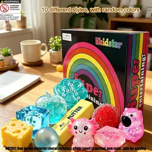 10pcs/set - Novelty Pinch Music Blind Box Set, Blind Box Stress Relief Toy, Sensory Set, Stress Relief Toy, Creative Slow Return Pinch, Party Gift, Soft Squeeze Toy