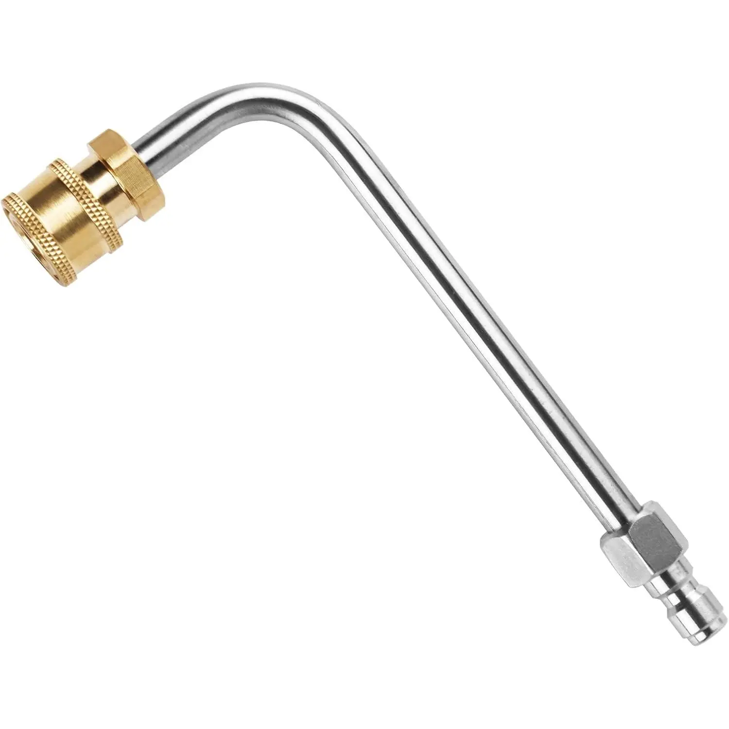 Gutter Cleaner  Washer Attachment, 7 Inch Washer Gutter Rod, 90  Curved Extension Wasd, 1/4 Inch Quick Connect, 5000 PSI