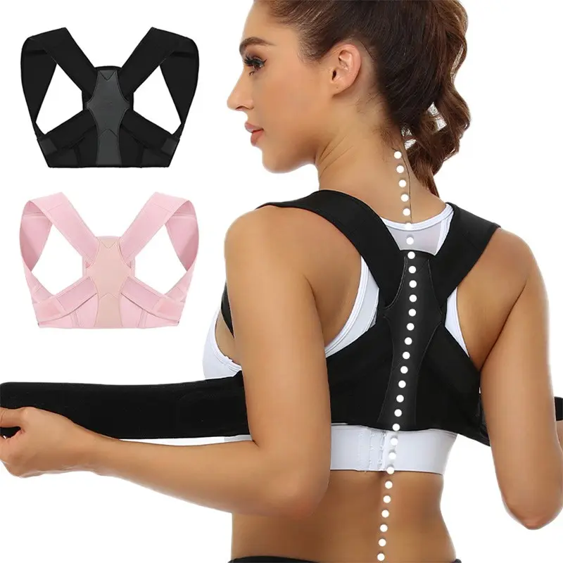 Adjustable Posture Corrector for Men & Women, Posture Trainer, Breathable Upper Back Support Brace, Adjustable Back Straightener, All-Day Wear, Casual Style, All Seasons