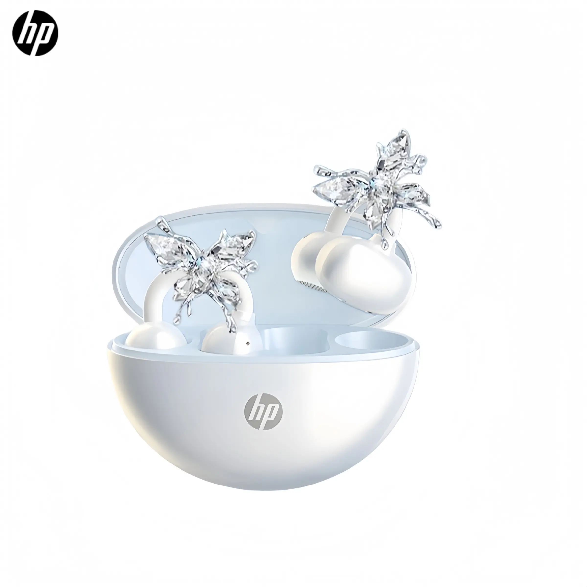 Hp H10m Open Earbuds with Clip, HD Calls, 12mm Driver, Strong Bass, Waterproof, 40 Hours Battery, Ideal for Sports, Travel, Study, Sports Earphones