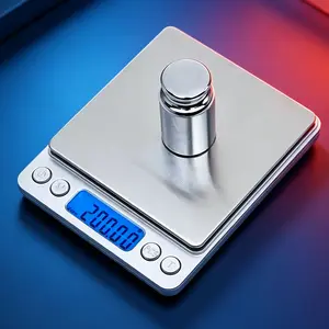 Digital Pocket Scale 3000g x 0.1g High Precision Kitchen Food Scale, Mini Jewelry Gram Scale with LCD Backlit Display, Tare Function, PCS Counting & 9 Weighing Units for Cooking, Coffee, Baking, Gold & Postal Use
