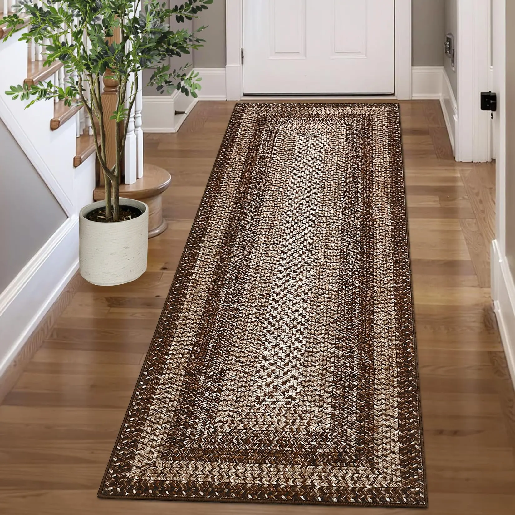 GARVEE 2x6 Feet Kitchen Rug, Non-Slip, Washable Bohemian Style Runner with Rubber Backing, Soft Low-Pile Indoor Carpet for Entryway and Laundry Room