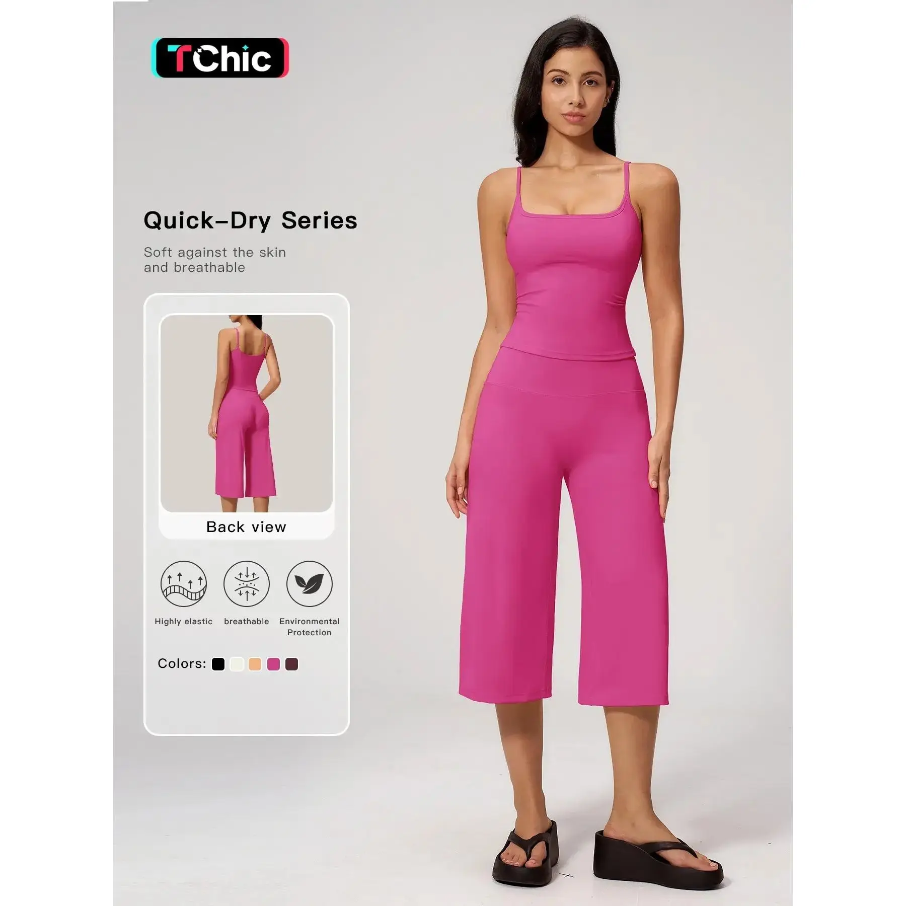 New Yoga Tank Top High Waist Quick-Dry Casual Mid-Length Pants Running Outdoor Yoga Set for Women, Comfortable and Stylish Activewear
